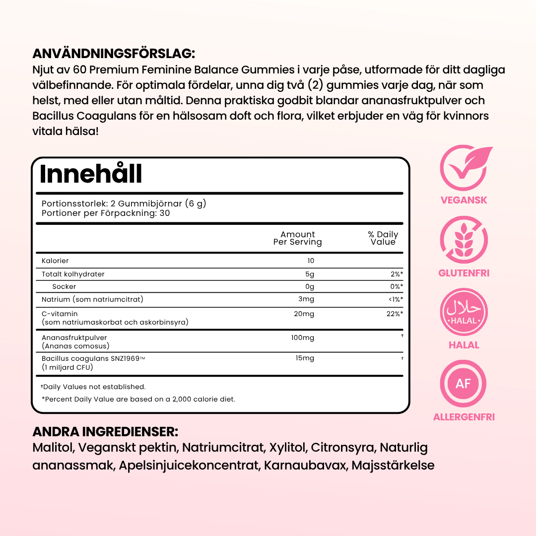 Feminint Balanserande Gummies