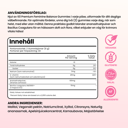 Feminint Balanserande Gummies